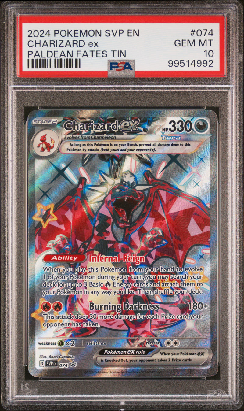 Charizard ex 074 Paldean Fates Black Star Promo PSA 10 99514992