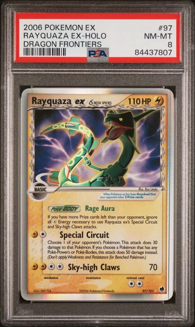 Rayquaza ex 97/101 EX: Dragon Frontiers PSA 8 84437807