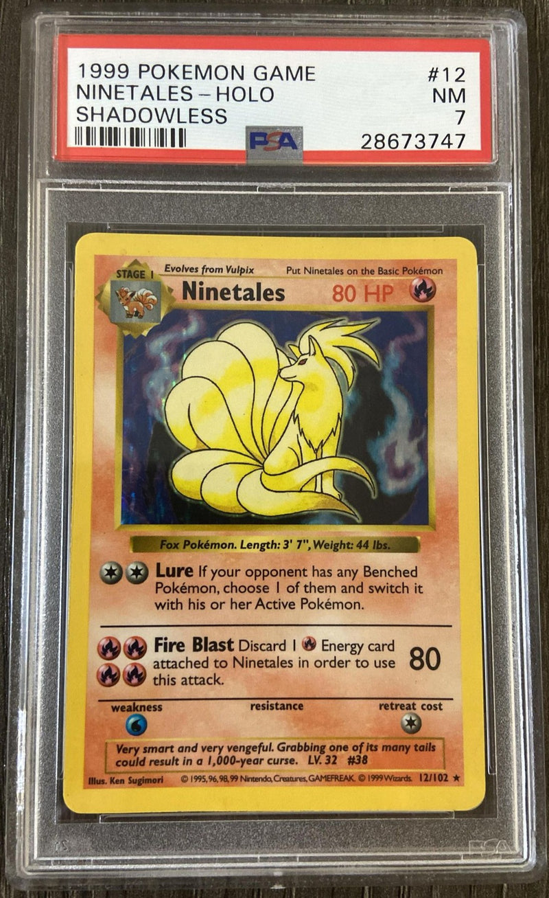 Ninetales 12/102 Shadowless Base Set PSA 7 12/102