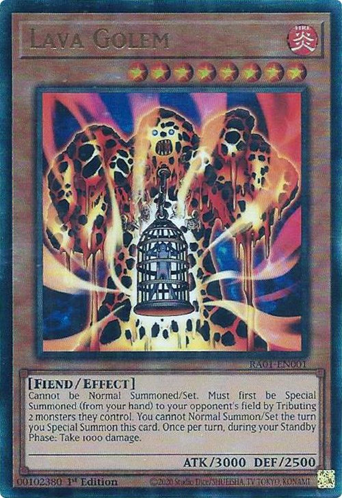 Lava Golem [RA01-EN001] Prismatic Ultimate Rare