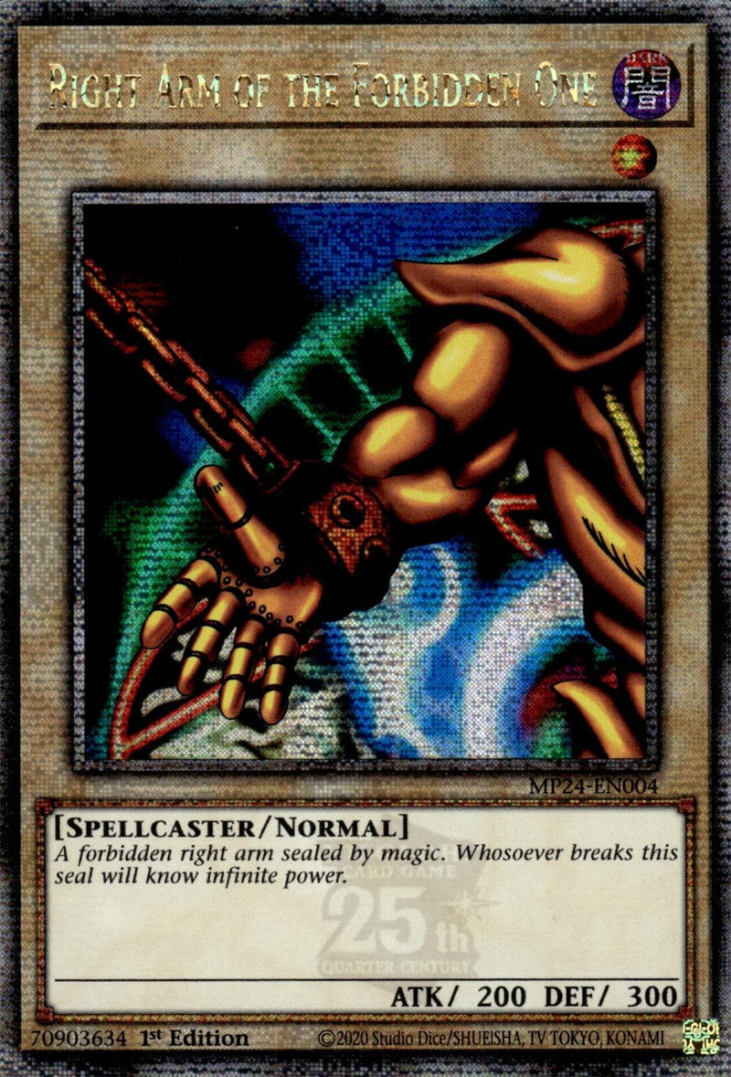 Right Arm of the Forbidden One [MP24-EN004] Quarter Century Secret Rare