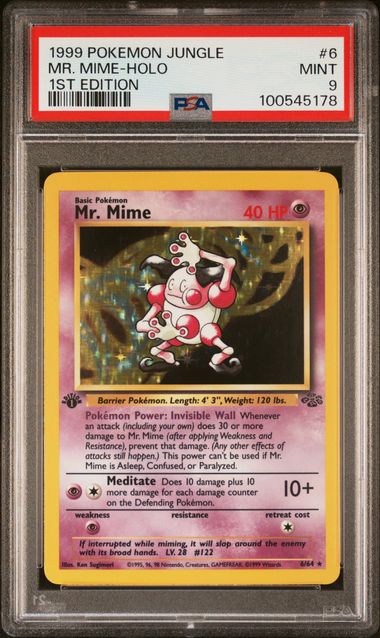 Mr. Mime 6/64 Jungle 1st Edition PSA 9 100545178