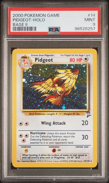 Pidgeot 14/130 Base Set 2 PSA 9 96528257