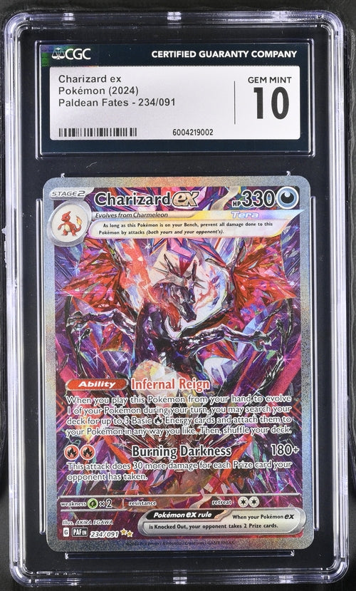 Charizard ex 234/091 Scarlet & Violet: Paldean Fates CGC 10 6004219002