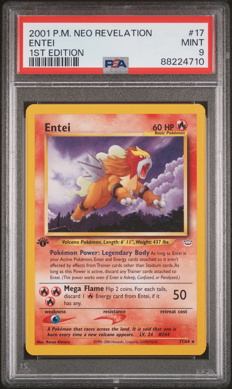 Entei 17/64 Neo Revelation 1st Edition PSA 9 88224710