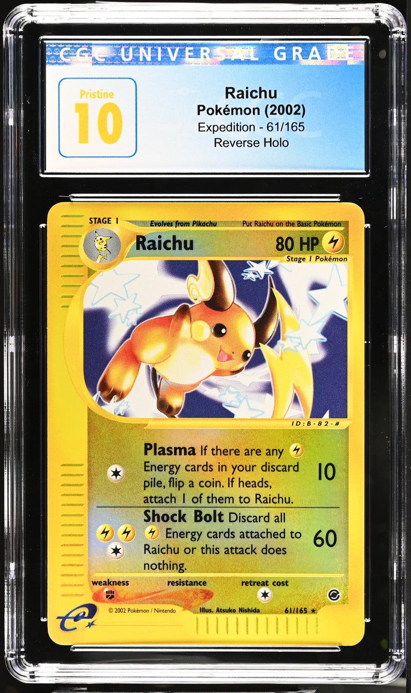 Raichu 61/165 Expedition Reverse Holo Blue Label CGC 10 Pristine 4250956024