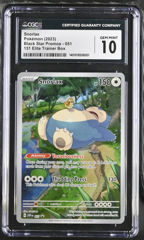 Snorlax 051 Scarlet & Violet Black Star Promos CGC 10 1401018308001