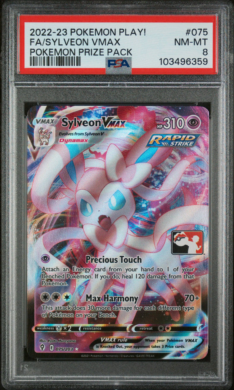 Sylveon VMAX 075/203 Prize Pack Promo PSA 8 103496359