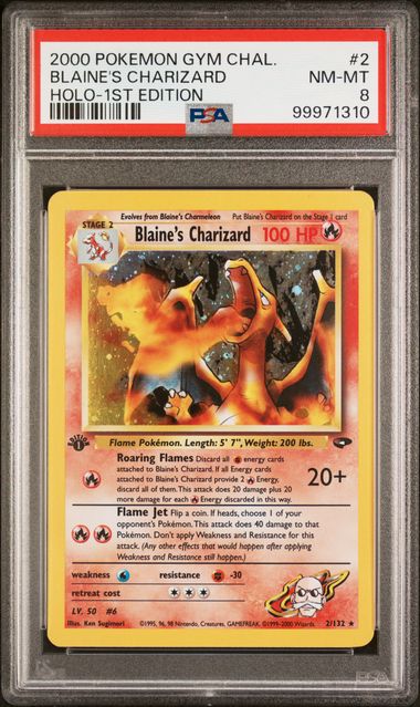 Blaine's Charizard 2/132 Gym Challenge 1st Edition PSA 8 99971310