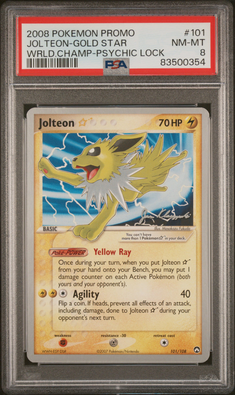 Jolteon Star 101/108 World Championship Deck PSA 8 83500354