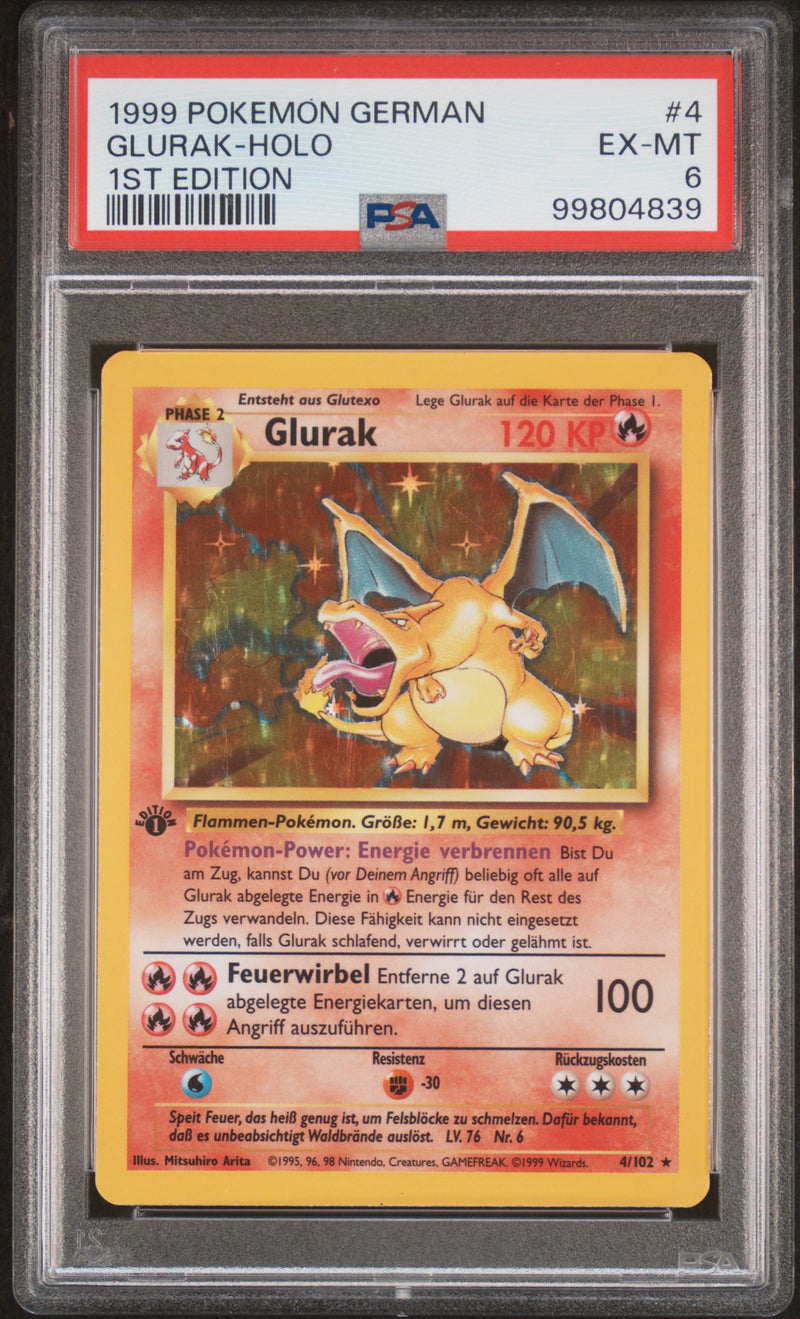 Charizard 4/102 Base Set 1st Edition German PSA 6 99804839