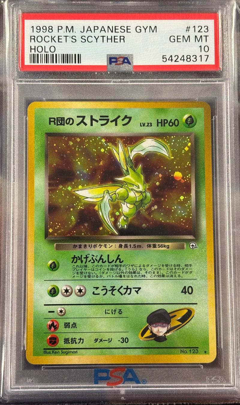 Rocket's Scyther JPN 123 Gym Challenge PSA 10 54248317