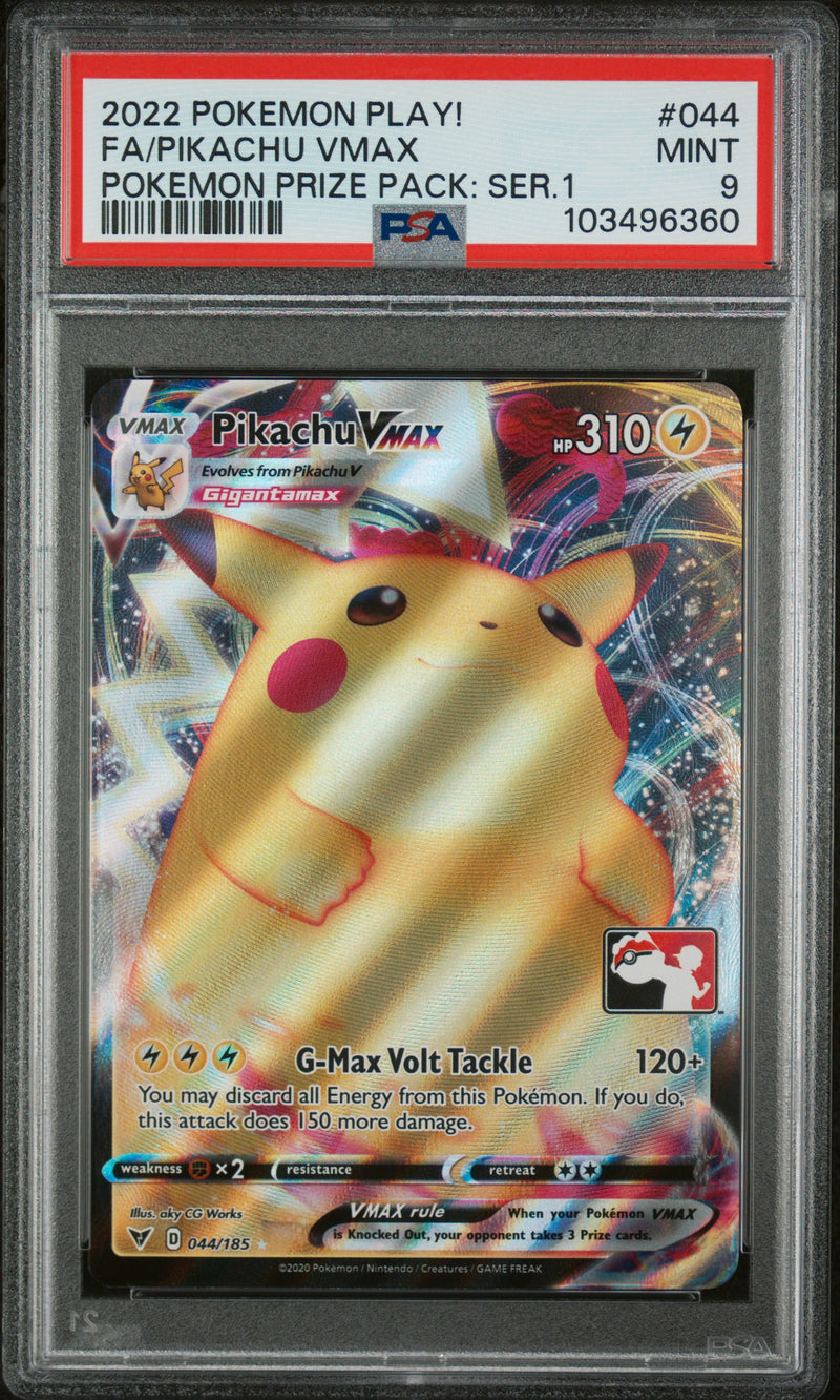 Pikachu VMAX 044/185 Prize Pack Series 1 Promo PSA 9 103496360