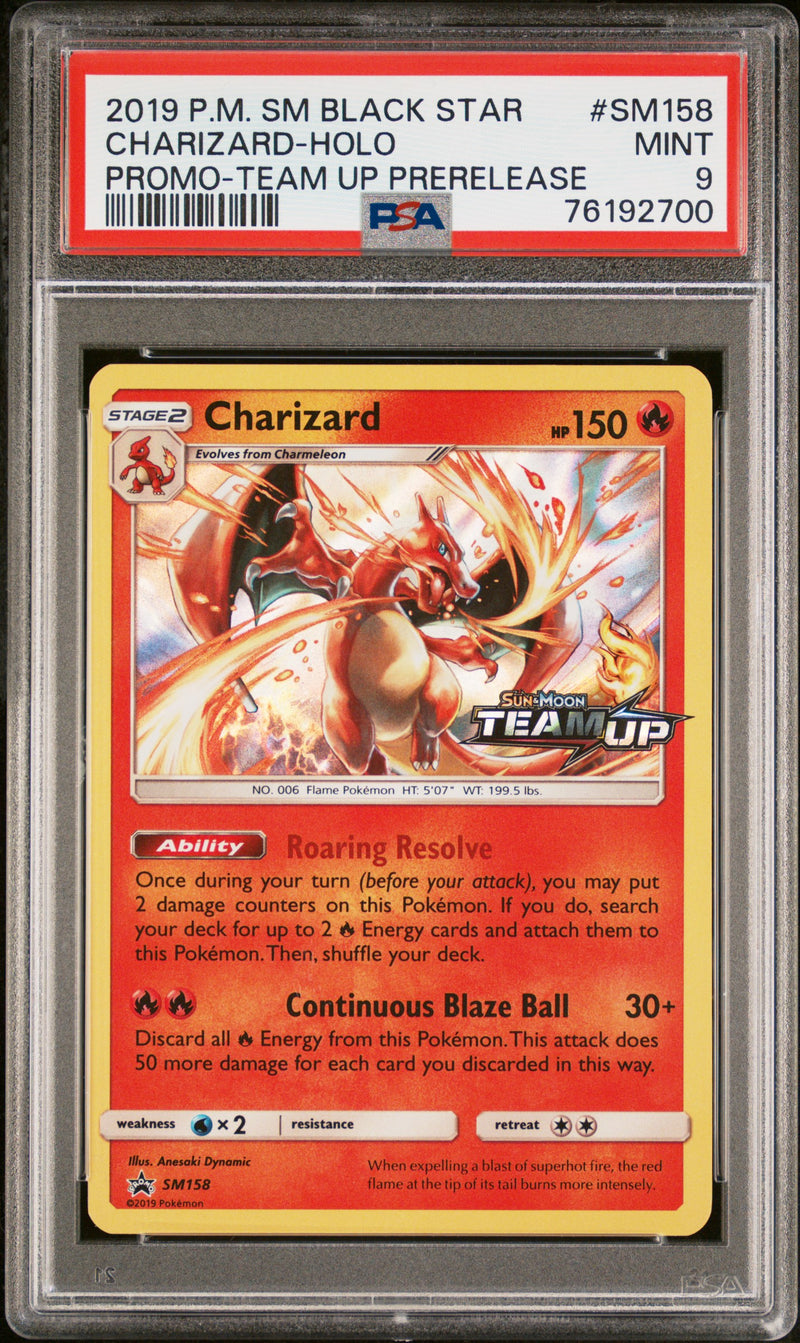 Charizard SM158 Team Up Prerelease Promo PSA 9 76192700