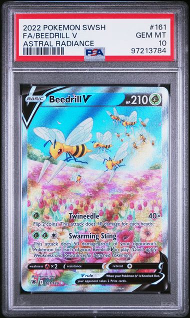 Beedrill V 161/189 Sword & Shield: Astral Radiance PSA 10 97213784