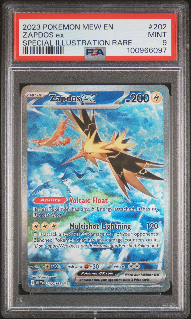 Zapdos ex 202/165 Scarlet & Violet 151 PSA 9 100966097