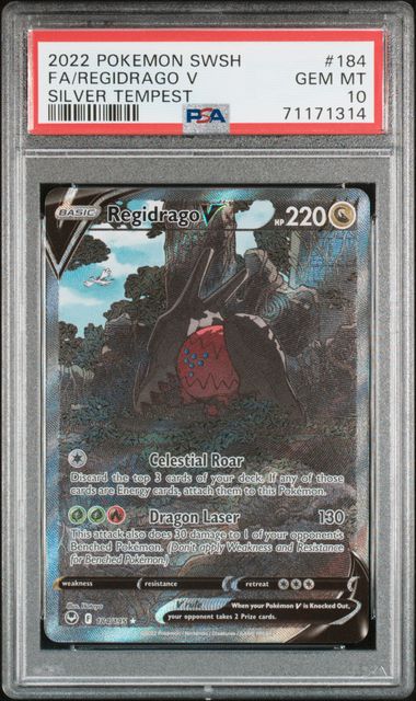 Regidrago V 184/195 Sword & Shield: Silver Tempest PSA 10 71171314