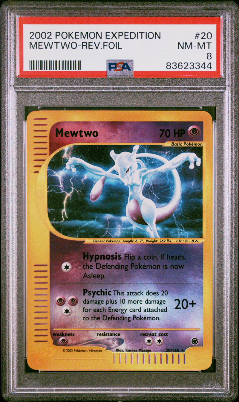 Mewtwo 20/165 Expedition Reverse Holo PSA 8 83623344