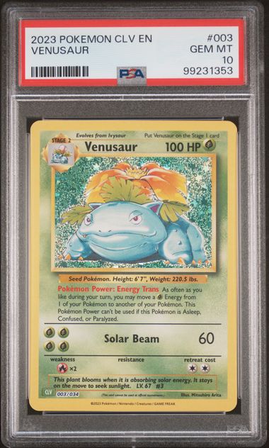 Venusaur 003/034 Trading Card Game Classic PSA 10 99231353