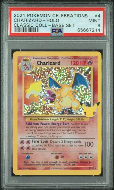 Charizard 4/102 Celebrations: Classic Collection PSA 9 65667214