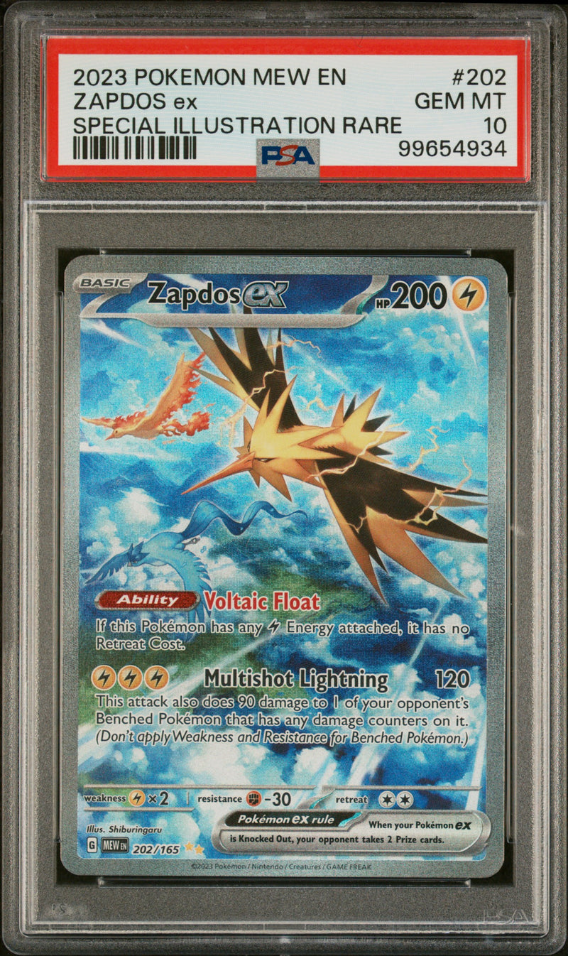 Zapdos ex 202/165 Scarlet & Violet 151 PSA 10 99654934