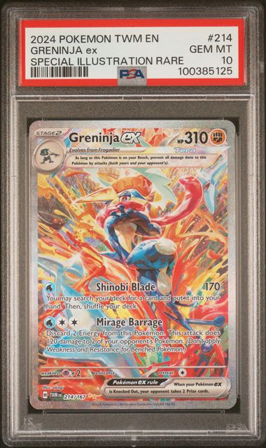 Greninja ex 214/167 Scarlet & Violet: Twilight Masquerade PSA 10 100385125