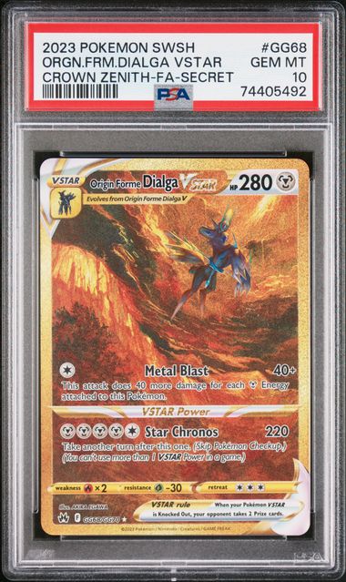 Origin Forme Dialga VSTAR GG68/GG70 Sword & Shield: Crown Zenith PSA 10 74405492