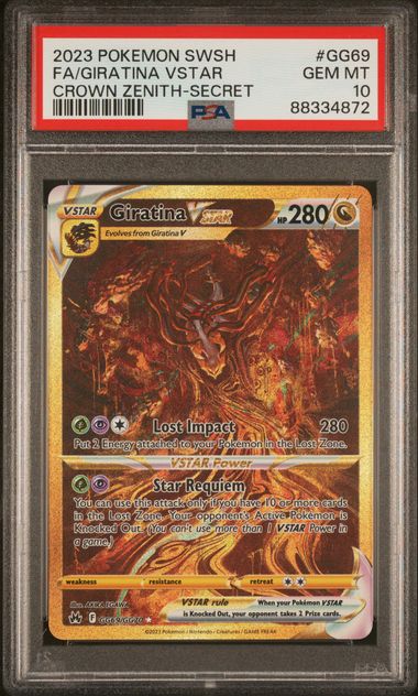 Giratina VSTAR GG69/GG70 Sword & Shield: Crown Zenith PSA 10 88334872