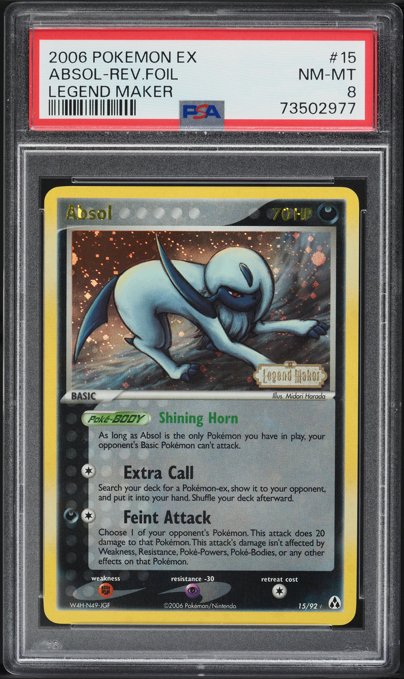 Absol 15/92 Legend Maker Reverse Holo PSA 8 73502977