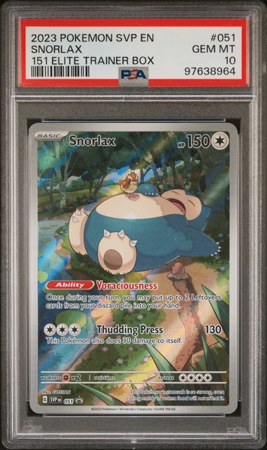 Snorlax (051) Scarlet & Violet: Black Star Promos PSA 10 97638964