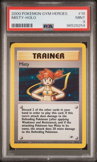 Misty 18/132 Gym Heroes Unlimited PSA 9 96528254