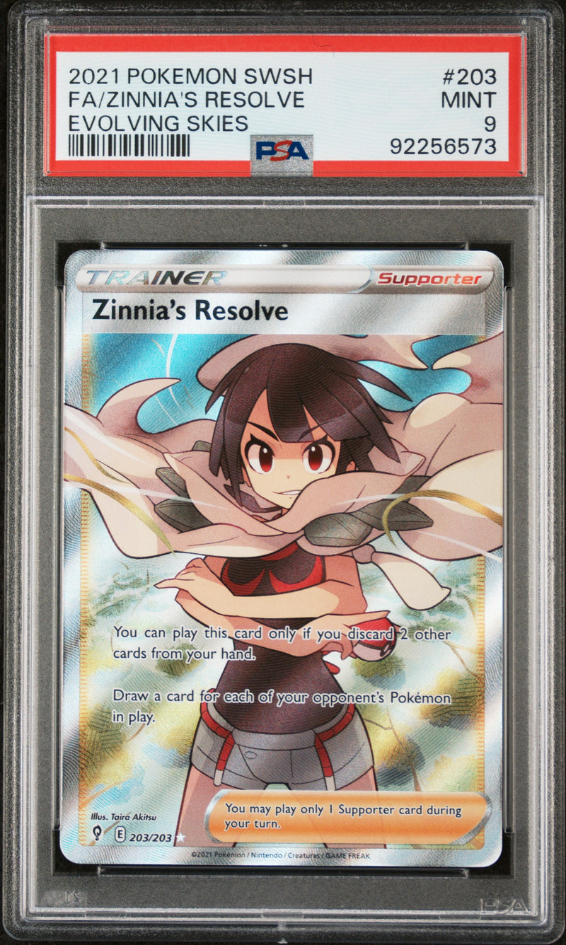 Zinnia's Resolve 203/203 Evolving Skies PSA 9 92256573