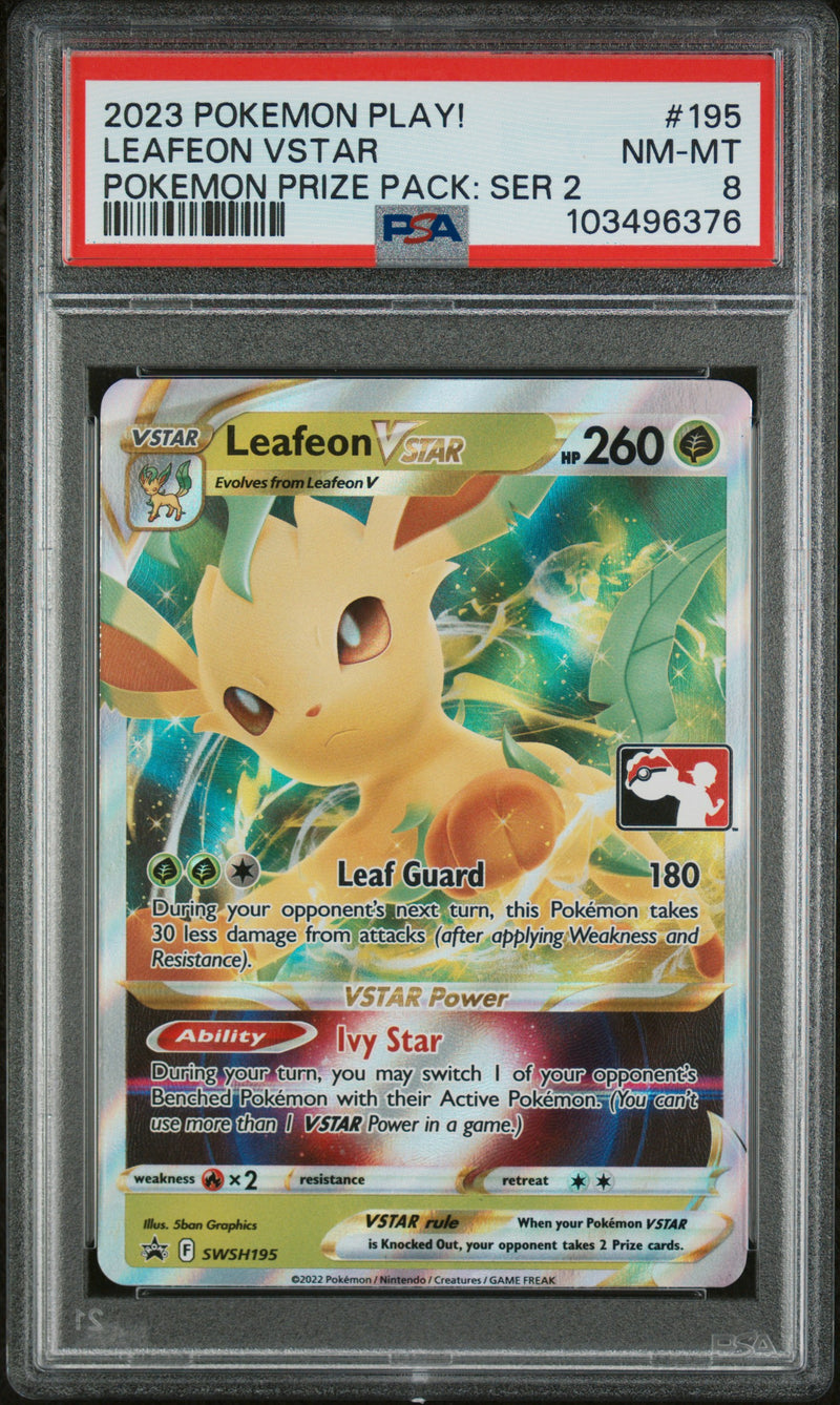 Leafeon VSTAR SWSH195 Prize Pack Series 2 Promo PSA 8 103496376