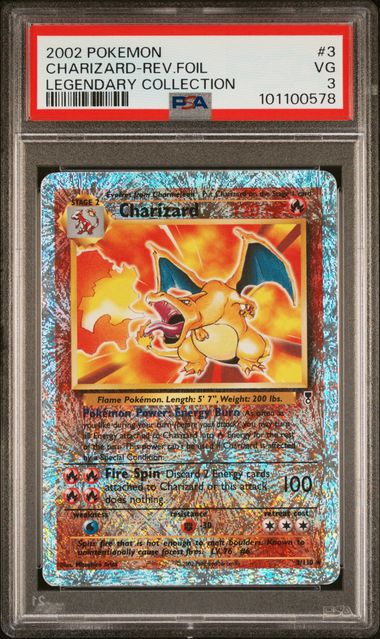 Charizard 3/110 Legendary Collection Reverse Foil PSA 3 101100578