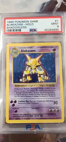 Alakazam 1/102 Base Set Shadowless PSA 9 45264695