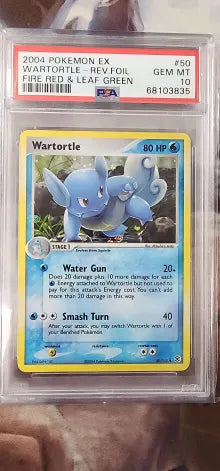 Wartortle 50/112 EX: Fire Red & Leaf Green Reverse Foil PSA 10 68103835