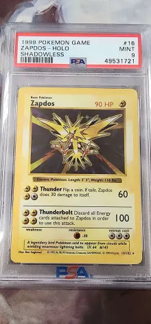 Zapdos 16/102 Base Set Shadowless PSA 9 49531721