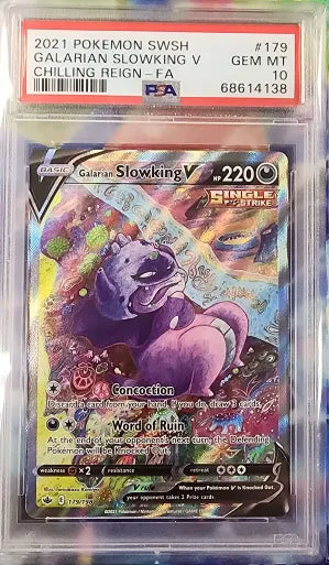 Galarian Slowking V 179/198 Sword & Shield: Chilling Reign PSA 10 68614138