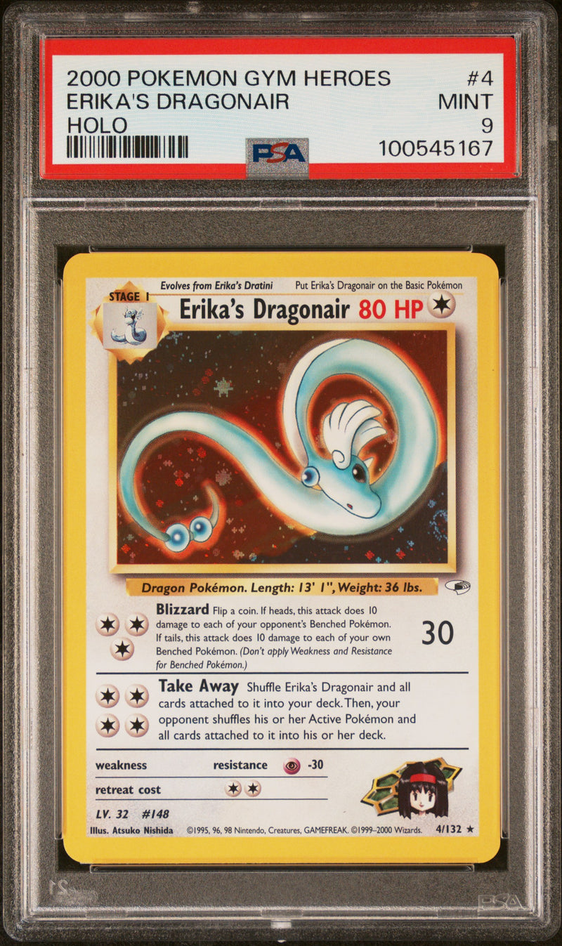 Erika's Dragonair 4/132 Gym Heroes PSA 9 100545167