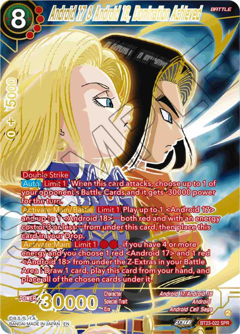 Android 17 & Android 18, Domination Achieved (SPR) (BT23-022) [Perfect