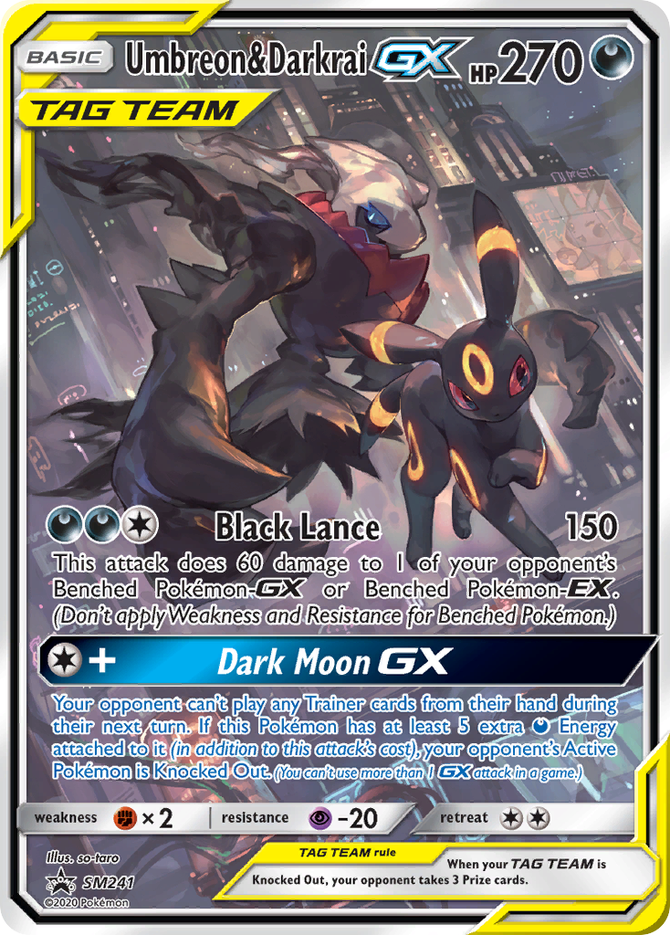 Umbreon & Darkrai GX (SM241) (Jumbo Card) [Sun & Moon: Black Star Prom