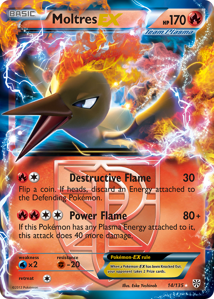  Pokemon - Moltres-EX (14) - Black and White Plasma